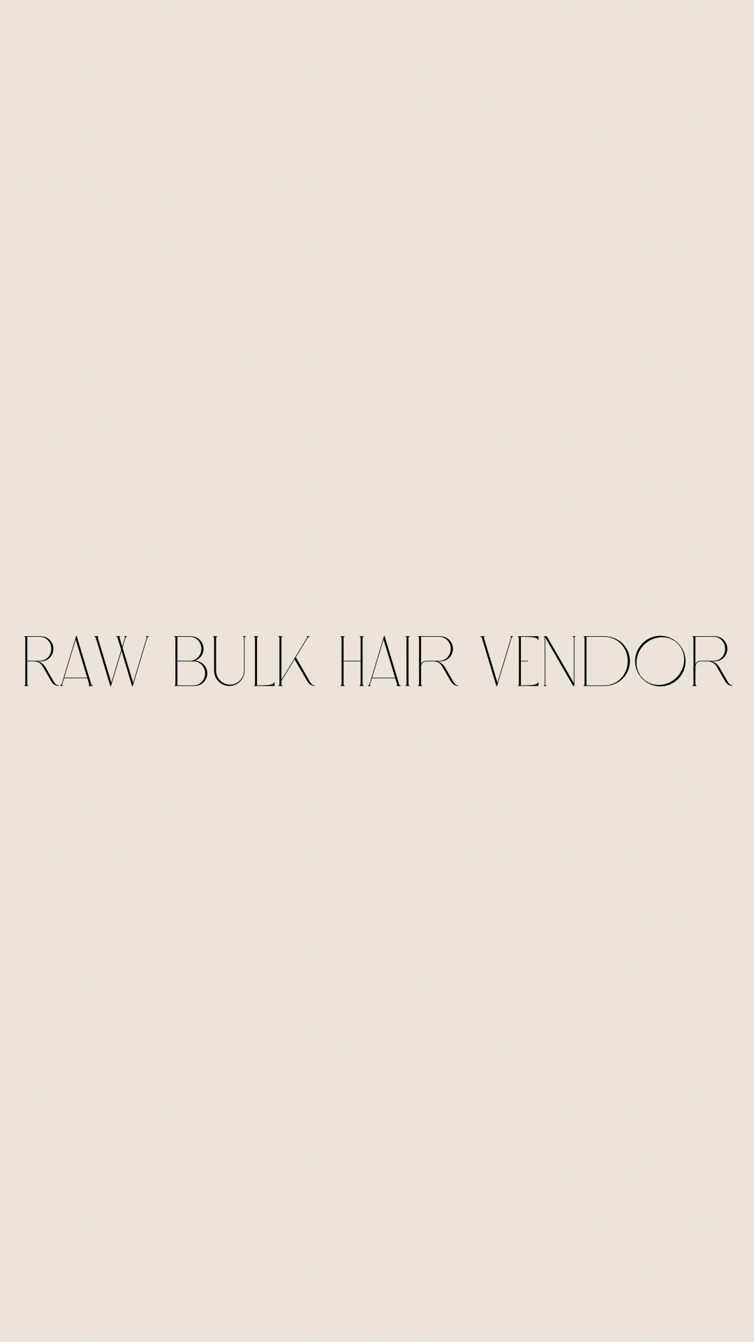 Raw bulk hair vendor